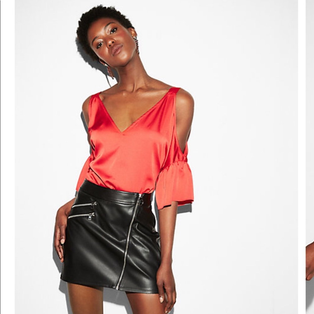 Express faux leather skirt